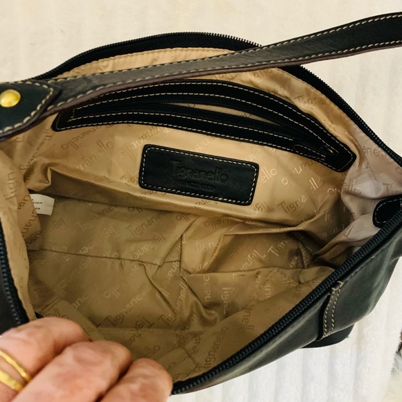 Tignanello Black Leather Shoulder Bag - Picture 3 of 4